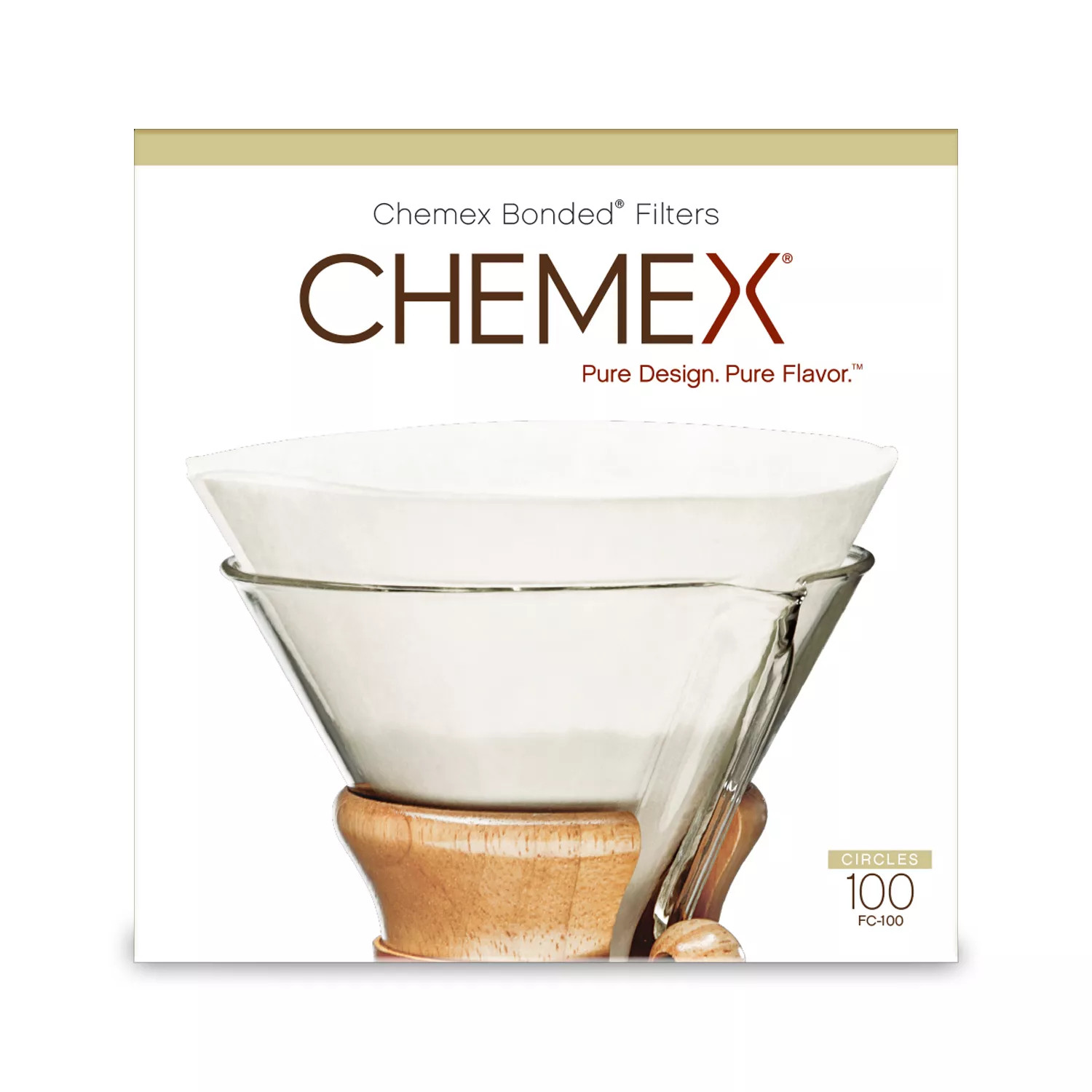 Chemex Pre-Folded Coffee Filters, Set of 100 | Sur La Table