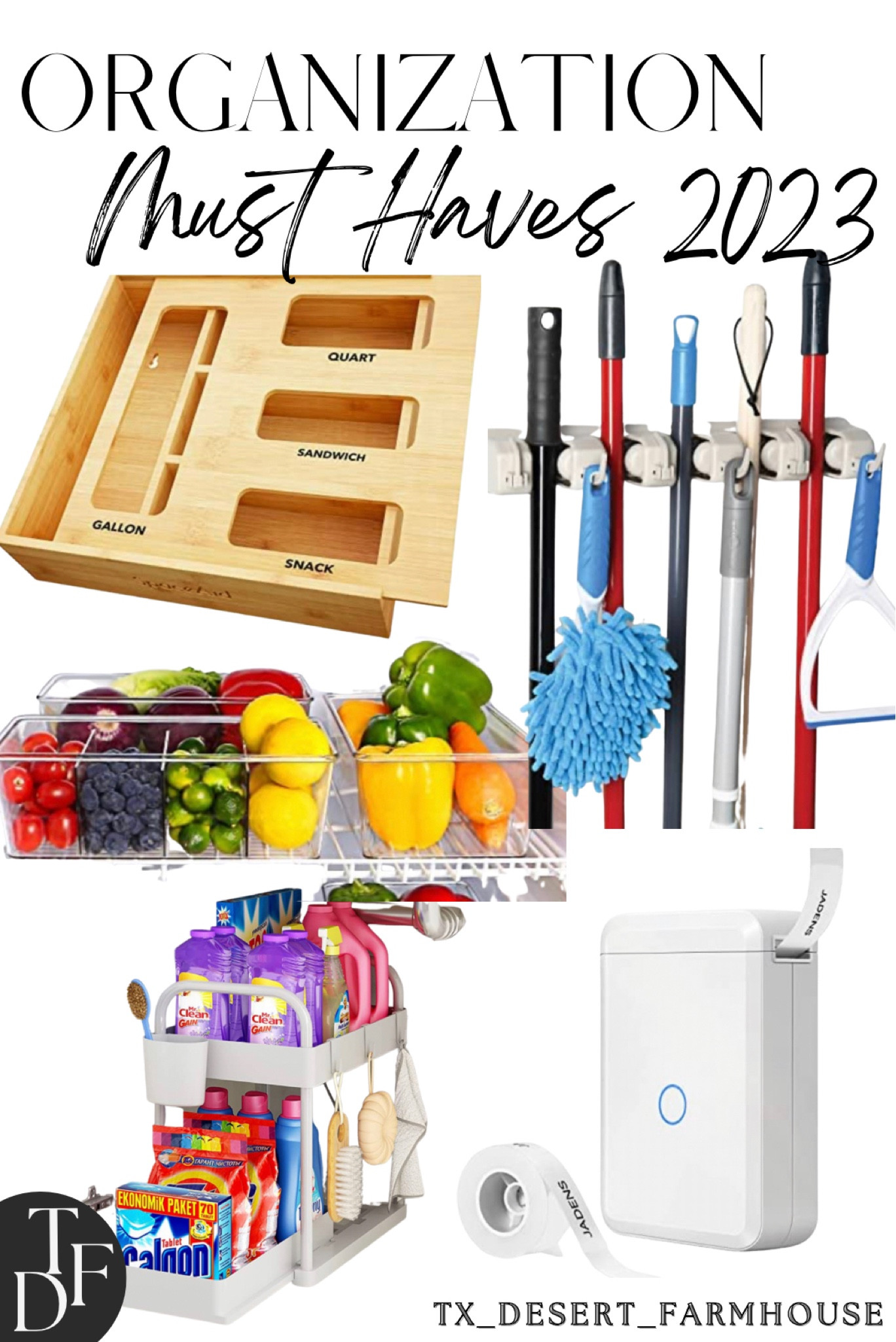 Organization Must Haves for 2023

#organization #clutterfree #declutter #organize #pantryorganization #pantry #cabinetorganization #undersinkorganizer #broomholder #mopholder #laundryroom #mudroom #fruitorganizer #ziplockbagorganizer #baggieorganizer #homeorganization #cleanhouse #cleanhome #labelmaker

Wattne Bag Storage Organizer for Kitchen Drawer & Wrap Dispenser with Cutter, 6 in 1 Bamboo Organizer Compatible with 12" Aluminum Foil Roll, Suitable for Gallon, Quart, Sandwich Bags, Roll etc

JADENS Label Maker Machine with Tape, D110 Portable Bluetooth Label Printer for Storage, Shipping, Barcode, Mailing, Office, Home, Organizing, Sticker Maker Mini Label Maker with Multiple Templates

SpaceAid Bag Storage Organizer for Kitchen Drawer, Bamboo Organizer, Compatible with Gallon, Quart, Sandwich and Snack Variety Size Bag (1 Box 4 Slots)

Under Kitchen Sink Organizers and Storage, Bathroom Organizer Large supply Rack With Out Drawer Basket, 2 Tier Narrow Space containers Shelf for Cabinet, Vanity Solutions for Bath Countertop, White

Pantry Organization and Storage Bins, Fridge Organizer Bins - Kitchen Organization and Storage with Dividers, Refrigerator Organizer Bins - Clear Storage Bins, Cabinet Organizers (2 pack)

Home-it It Mop and Broom Holder, 5 Position with 6 Hooks Garage Storage Holds up to 11 Tools, Storage Solutions for Broom Holders, Garage Storage Systems Broom Organizer for Garage Shelving Ideas


#LTKSeasonal #LTKhome #LTKfamily