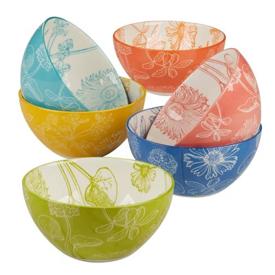 Certified International Set of 6 Botanical All Purpose Bowls | Target