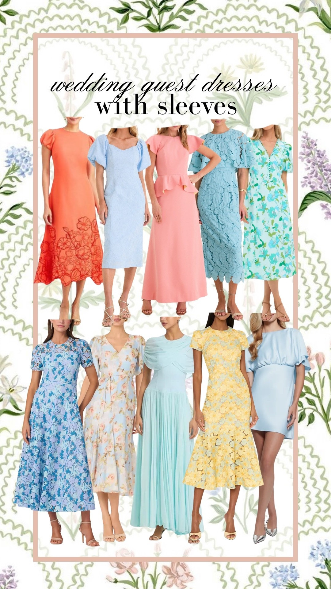 Wedding guest dress picks with sleeves!

Dresses with sleeves // sleeves // short sleeve // 