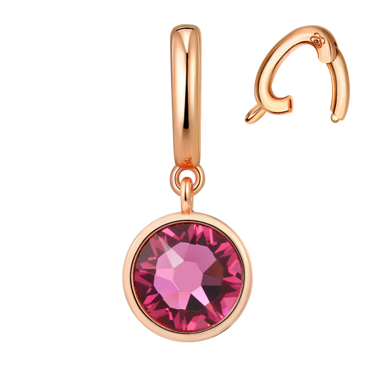 Interchangeable Pink Garnet Birthstone Charm | Sparkl