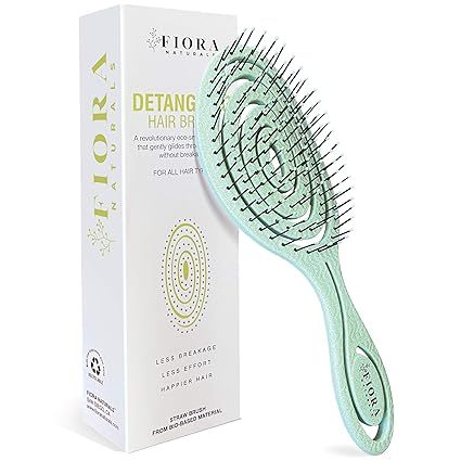 Fiora Naturals Hair Detangling Brush -100% Bio-Friendly Detangler hair brush w/ Ultra-soft Bristl... | Amazon (US)