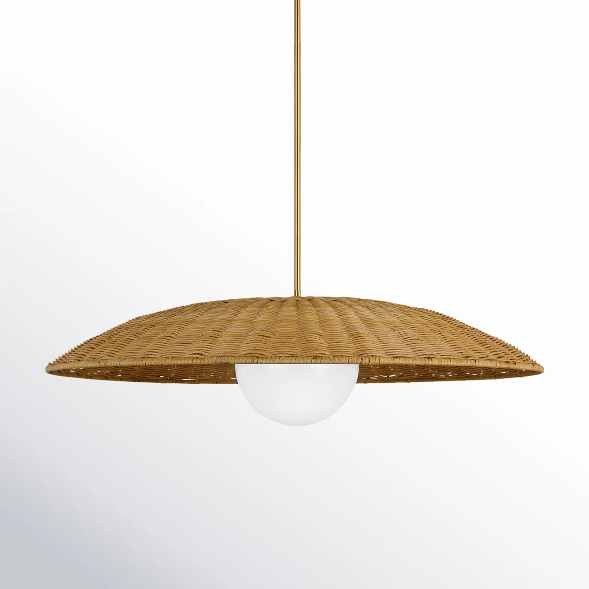 1 - Light Burnished Brass Dome Pendant | Wayfair North America