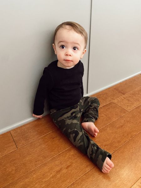 A casual and cute baby boy outfit, courtesy of little Luca! His top is sold out, but I linked the camo pants and some other tops you can pair with them - all that we own and love. 🫶🏼

#LTKbaby #LTKfamily #LTKkids