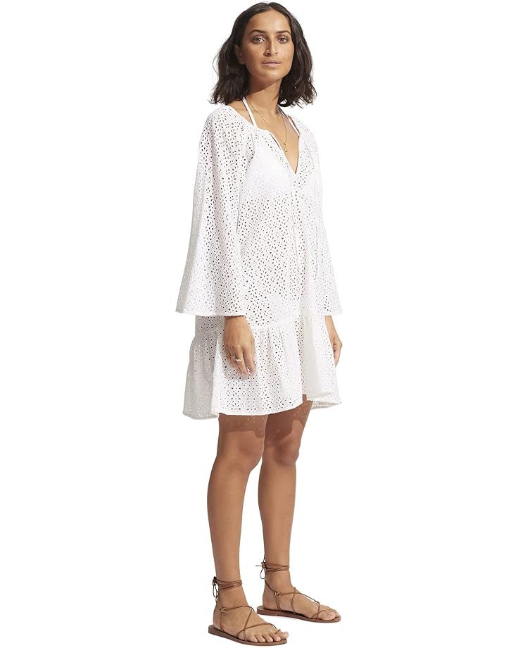 Seafolly Beach Edit Broderie Anglaise Cover-Up | Zappos