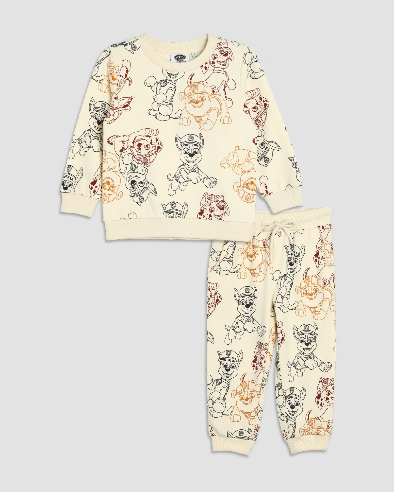 Conjunto longo de moletom infantil Patrulha Canina 1-6A bege | Paramount | Riachuelo (BR)