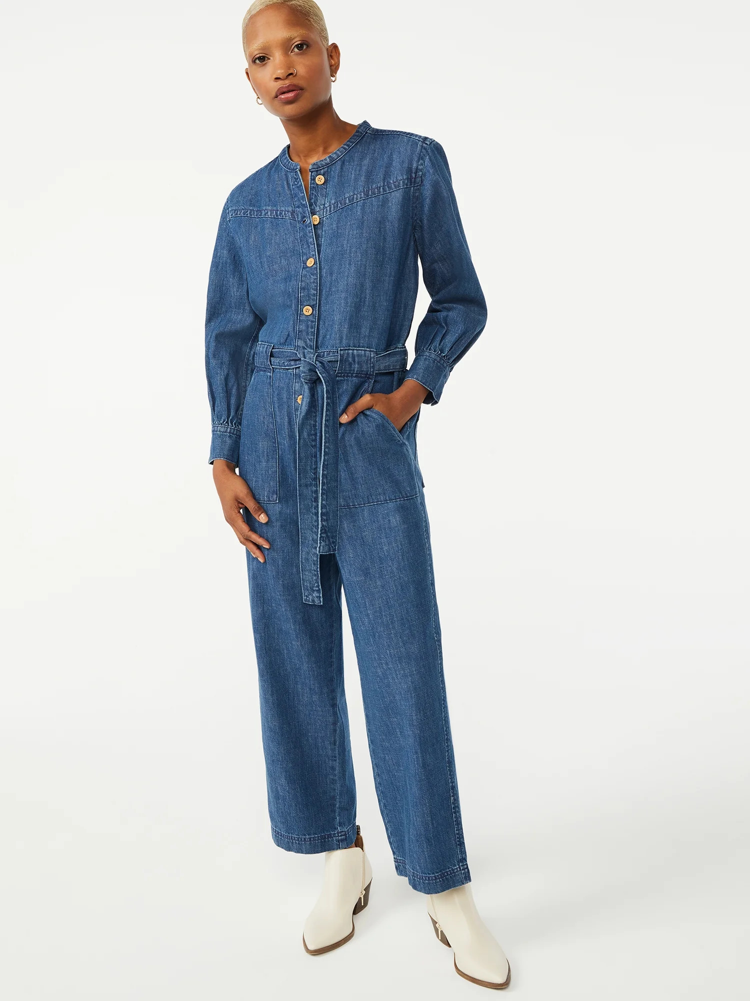 Free Assembly Women's Femme Utility Jumpsuit - Walmart.com | Walmart (US)