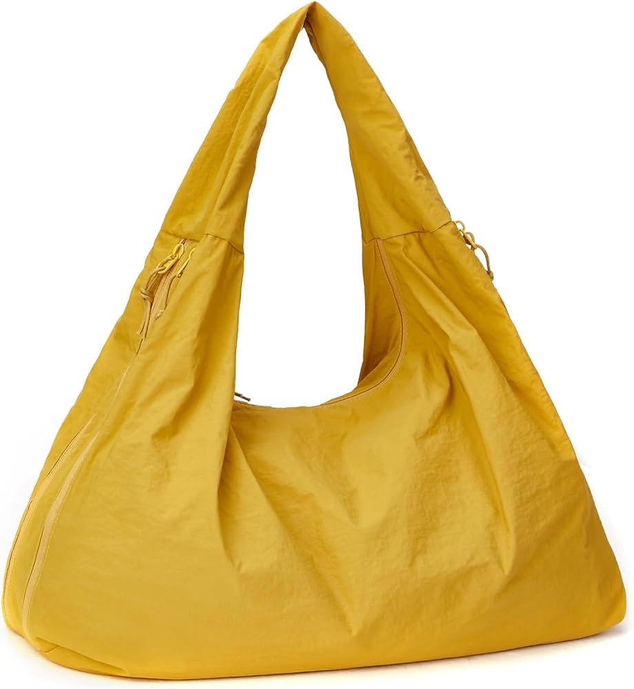 Tote Bag for Women, Lightweight Foldable Nylon Slouchy Tote, Large Capacity Womens Hobo Bag for T... | Amazon (US)