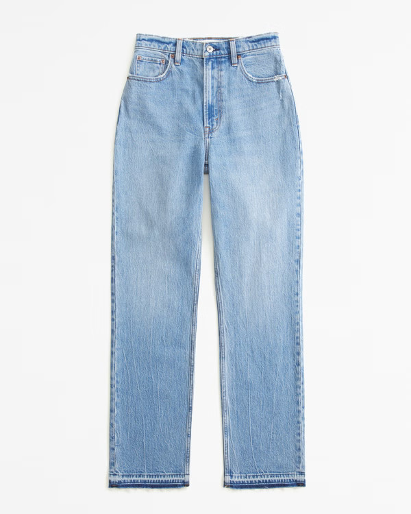 Curve Love Ultra High Rise 90s Straight Jean | Abercrombie & Fitch (US)