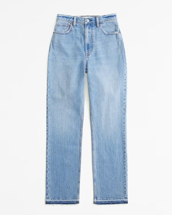 Women's Curve Love Ultra High Rise 90s Straight Jean | Women's New Arrivals | Abercrombie.com | Abercrombie & Fitch (UK)