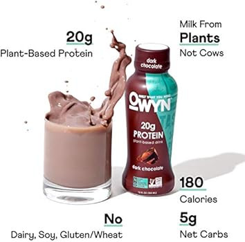 OWYN Plant Based Protein Shake, Dark Chocolate, with 20g Vegan Protein from Organic Pumpkin seed,... | Amazon (US)