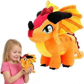 Wings of Fire Dragon Plush Toy - Fire Winged Dragon Plush Pillow - Rainwing Dragon Stuffed Animal... | Amazon (US)