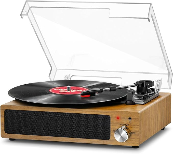 Record Player, FYDEE Bluetooth Turntable with 2 Built-in Stereo Speakers, 3-Speed 33/45/78 RPM LP... | Amazon (CA)
