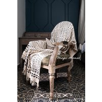 Mud Cloth Cotton Soft & Cozy Tussled Throw Blanket Boho Hand Block Print & Warm Sofa/Couch/Bed Cover | Etsy (US)