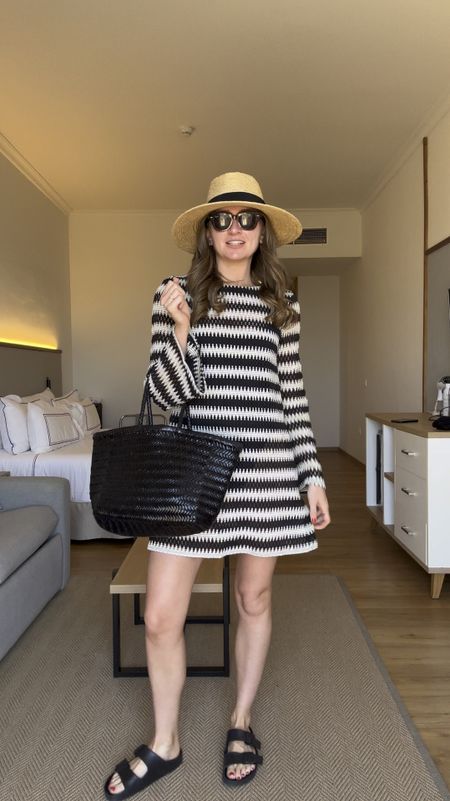 Day 3 of mine & my Mum’s holiday

Wearing..
A medium in the New Look black and white crochet dress. I sized up in this, I originally bought the small but found it quite snug across my shoulders so sized up to the medium 

Dragon diffusion black triple jump bag

Birkenstock Eva Arizona sandals

& other stories straw fedora hat 




Holiday outfits, beach outfit, summer dress, poolside outfits, crochet outfit 

#LTKsummer #LTKuk #LTKeurope