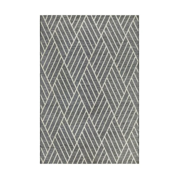 Better Homes & Gardens 5' x 7' Charcoal Diamond Outdoor Rug | Walmart (US)