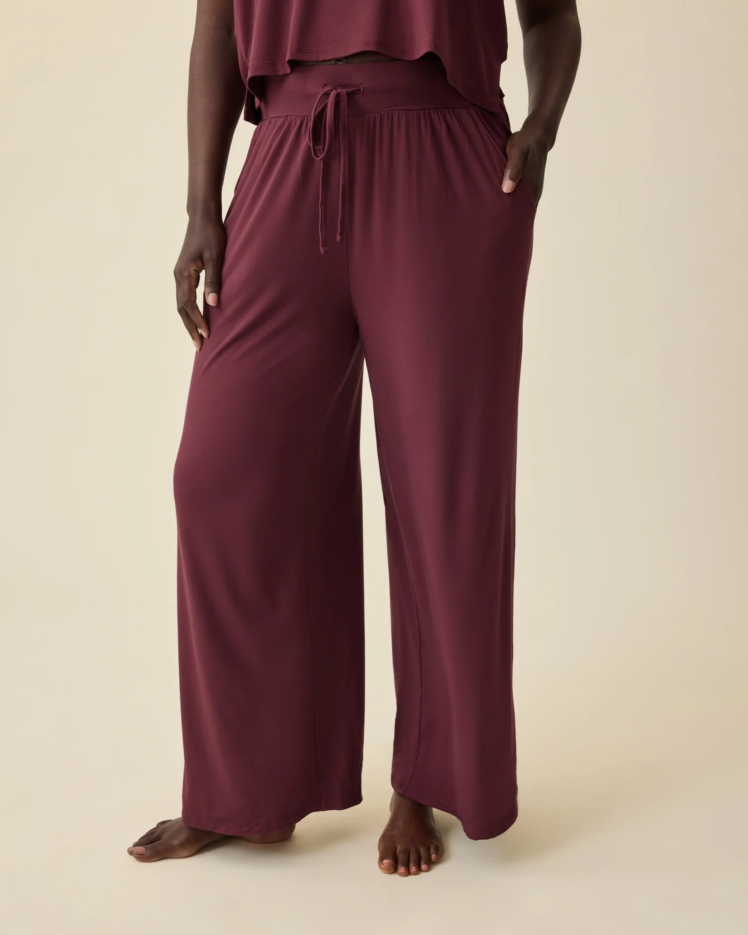 Aria Bamboo Casual Lounge Pant | Deep Burgundy - Kindred Bravely | Kindred Bravely