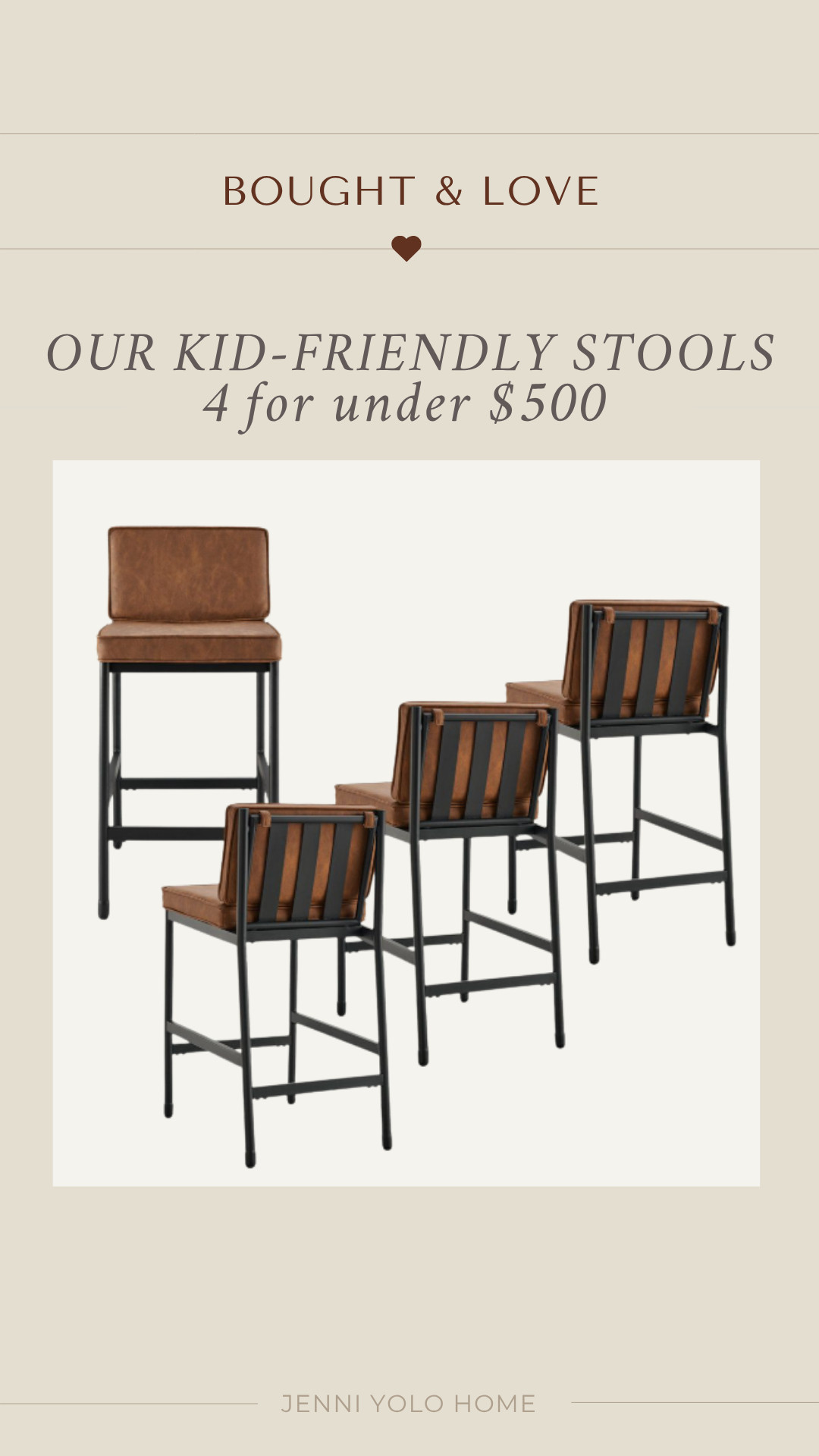 We have had these stools for over a year and they have held up great with kids (and we have a messy 2 year old)! 4 for under $500. They are wipeable! And super sturdy. 

 #LTKmomlife #LTKHome #LTKKids