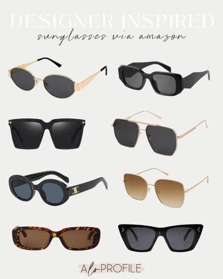 Designer Inspired Sunglasses via Amazon // Amazon fashion, Amazon fashion finds, Amazon finds, Amazon sunglasses, Amazon spring fashion, spring trends, accessories, resort wear, beach vacation