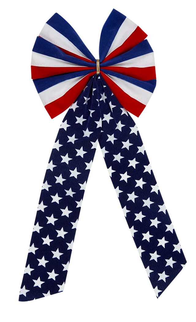 4th of July Patriotic Bow by Old Glory Bunting - 2 per pack! Red, White & Blue Bow & Star Tail - ... | Walmart (US)