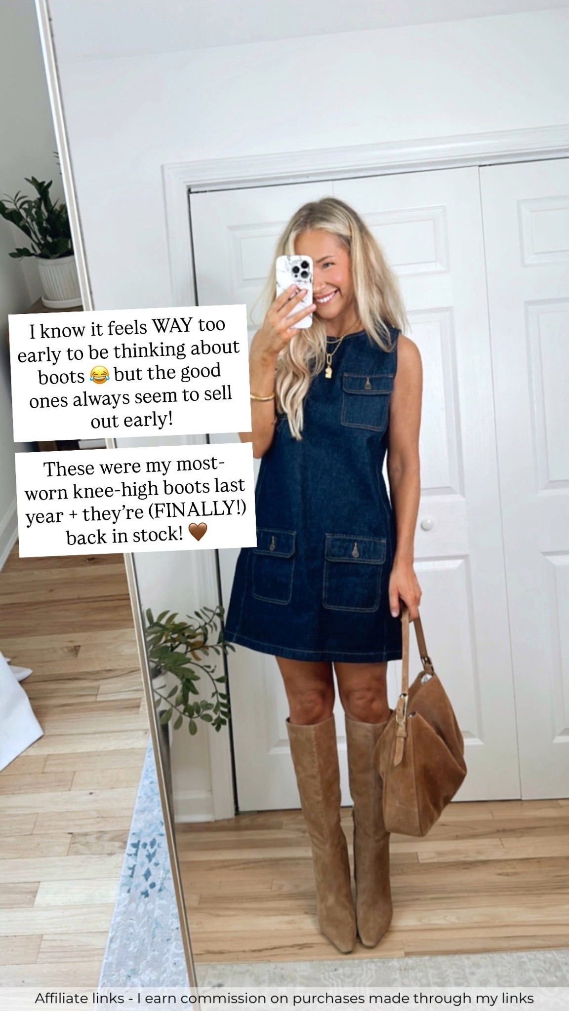Affiliate links - I earn commission on purchases made through my links

Tan knee high boots