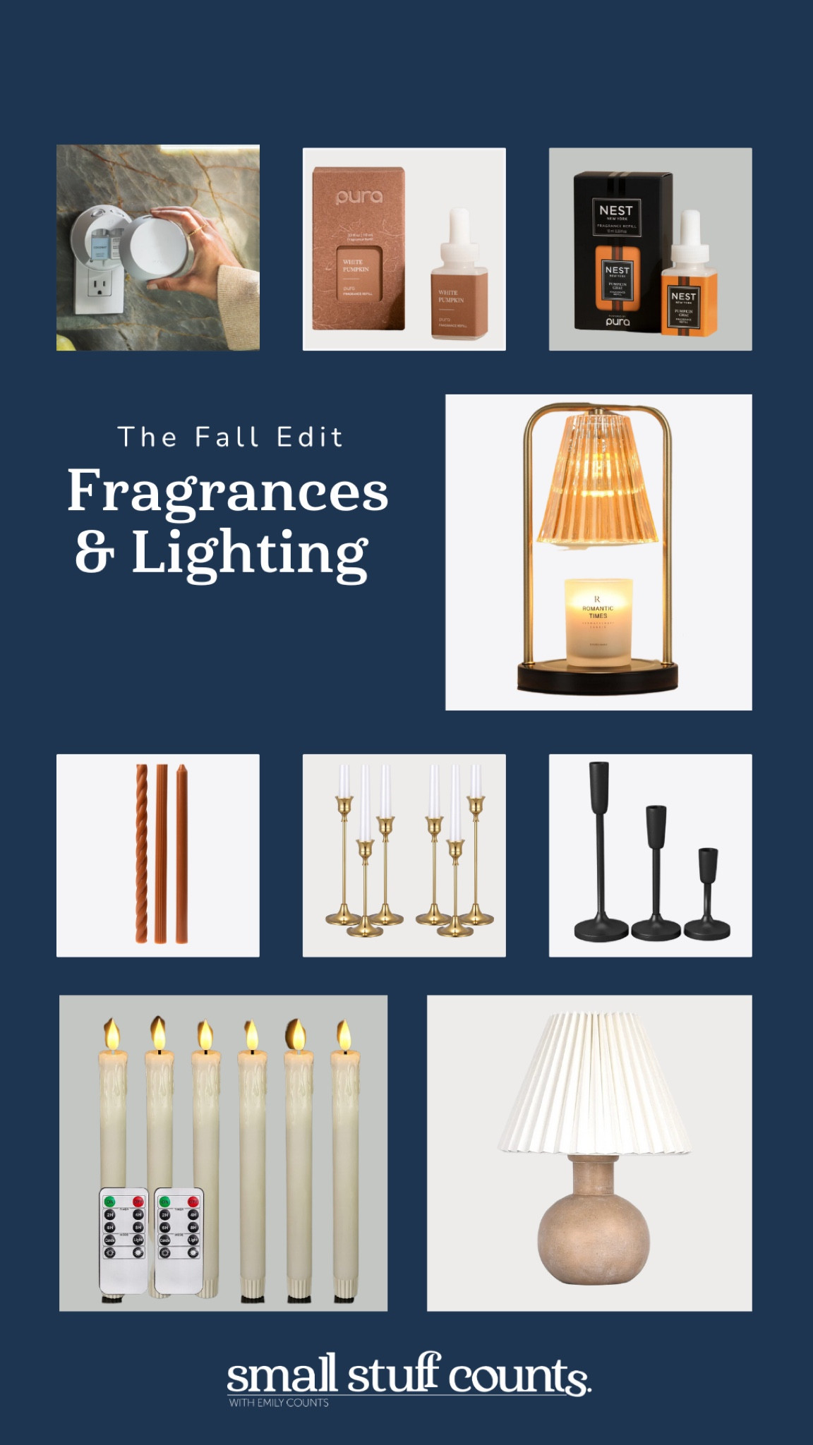 CoY up your home for fall with these favorites!

Candle warmer lamp, candle sticks, candles, mini lamp, small lamp, candle holder

#LTKSeasonal #LTKHoliday #LTKhome