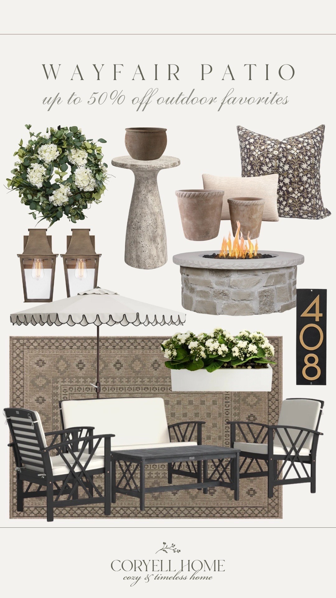 Wayfair patio favorites! Up to 50% off! 🙌🏻🤍 Wayfair home, patio inspiration 

#february2026

#LTKHome