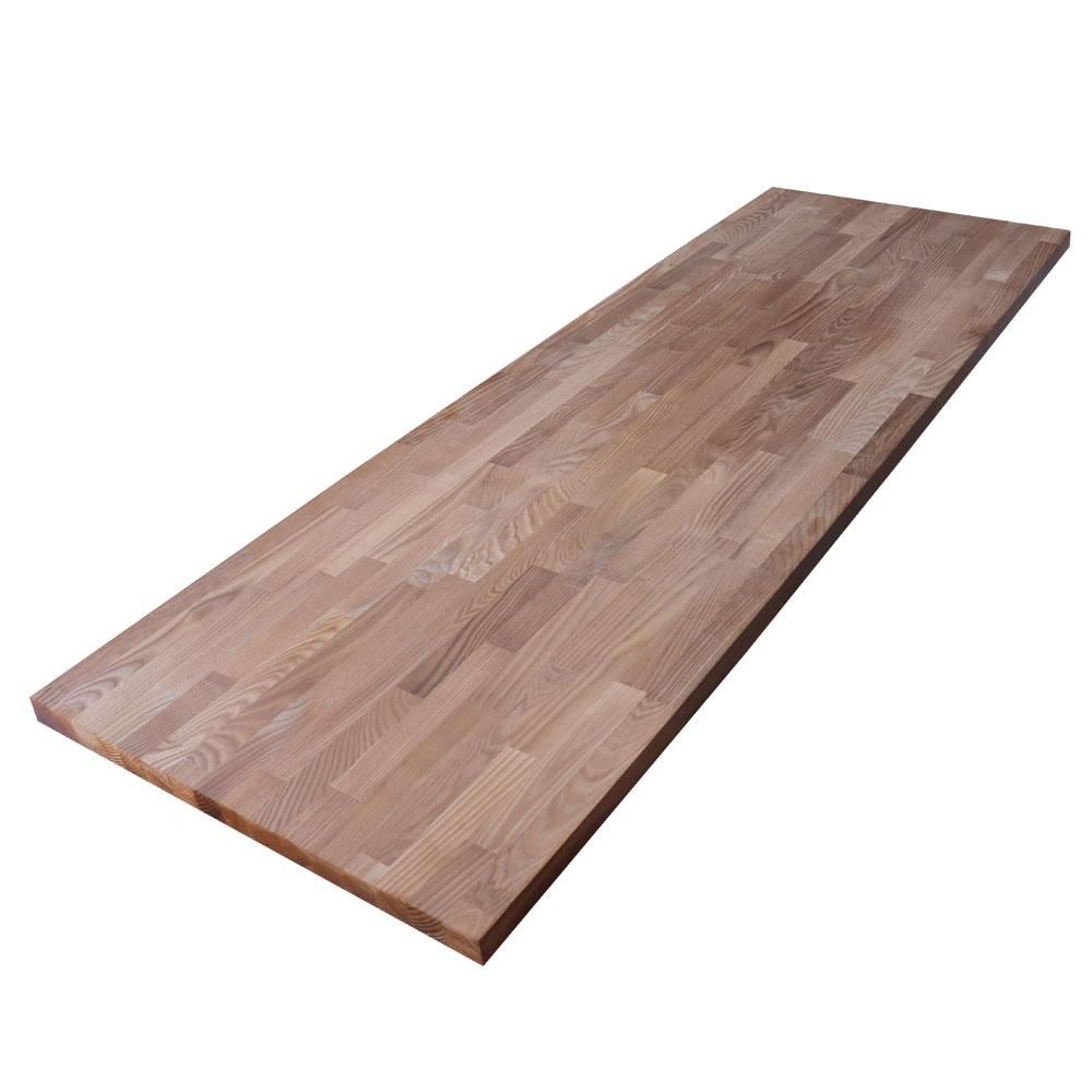 6 ft. 2 in. L x 3 ft. 3 in. D x 1.5 in. T Butcher Block Countertop in Thermally Modified Ash | The Home Depot