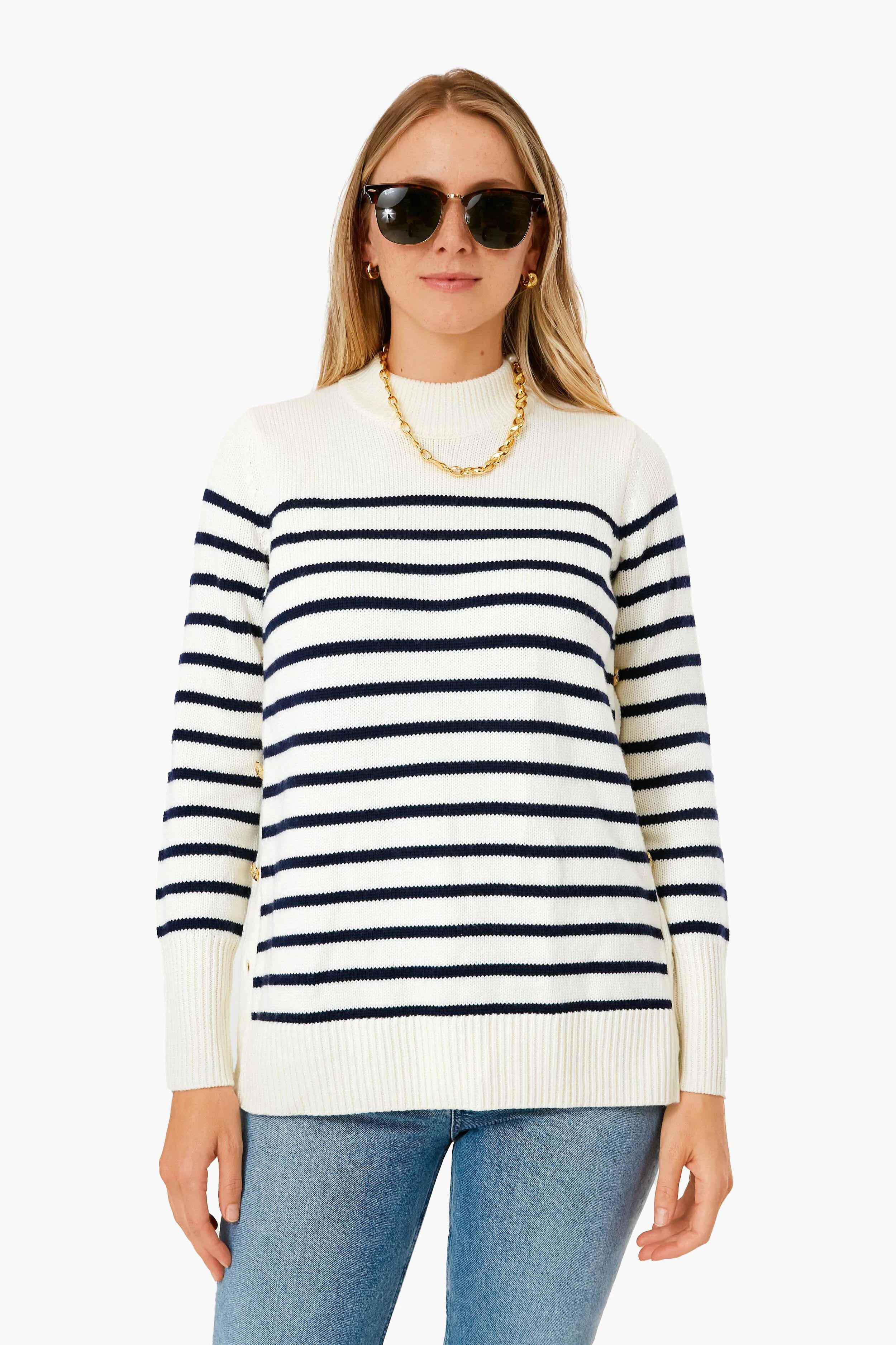 Navy Stripe Bexley Sweater | Tuckernuck (US)