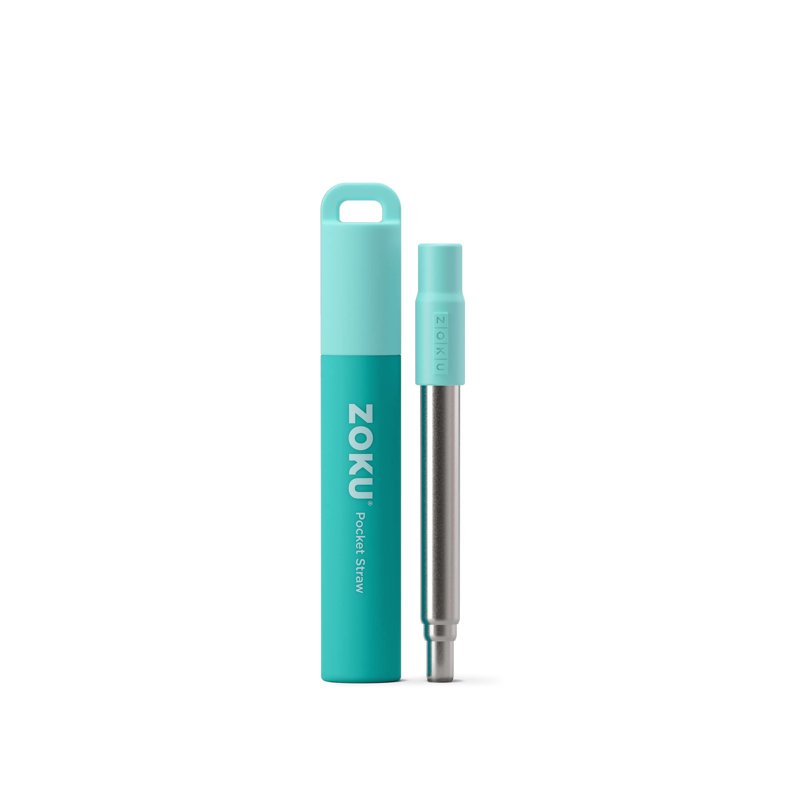 Reusable Travel Straw with Case, Pocket Size Telescopic Stainless Steel Straw with Silicone Mouthpie | Amazon (US)