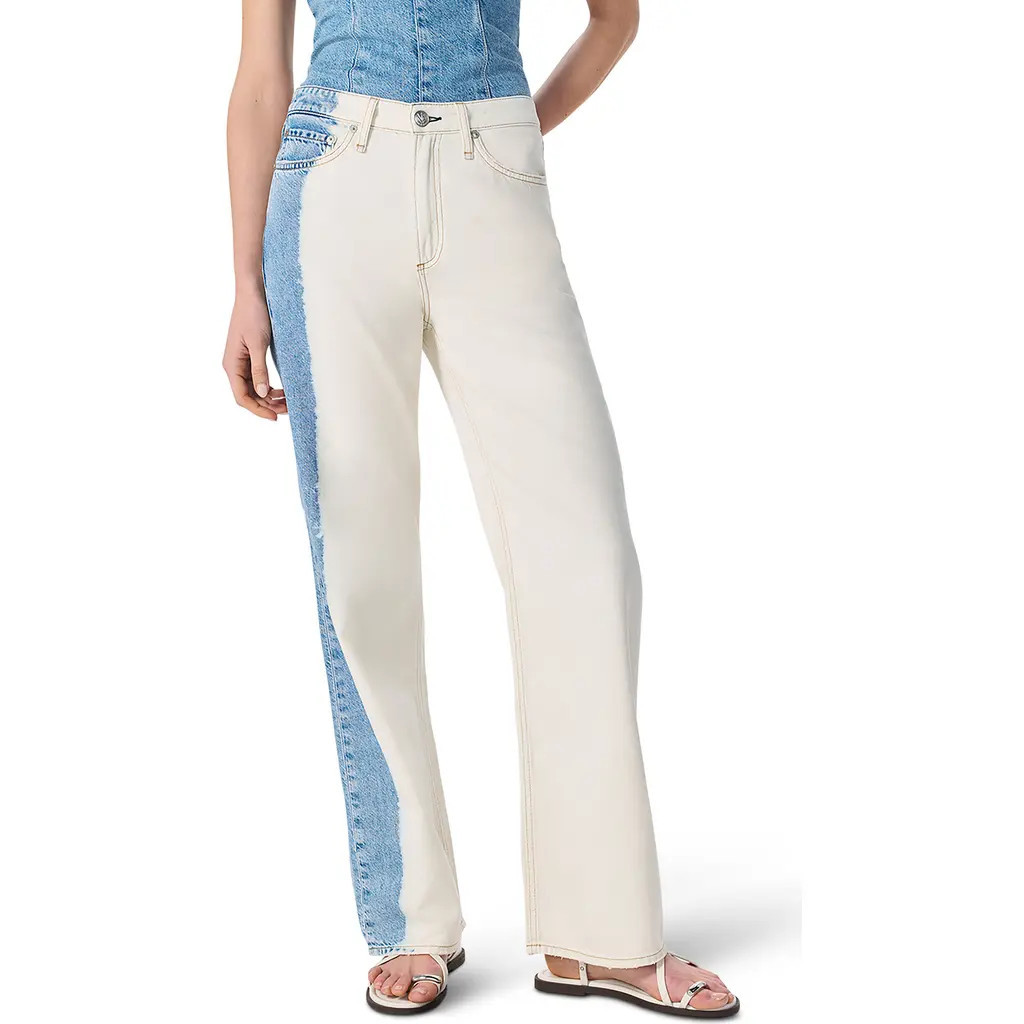 rag & bone Featherweight Logan Two-Tone Mid Rise Wide Leg Jeans in Bleach Blue at Nordstrom Rack, Size 32 | Nordstrom Rack