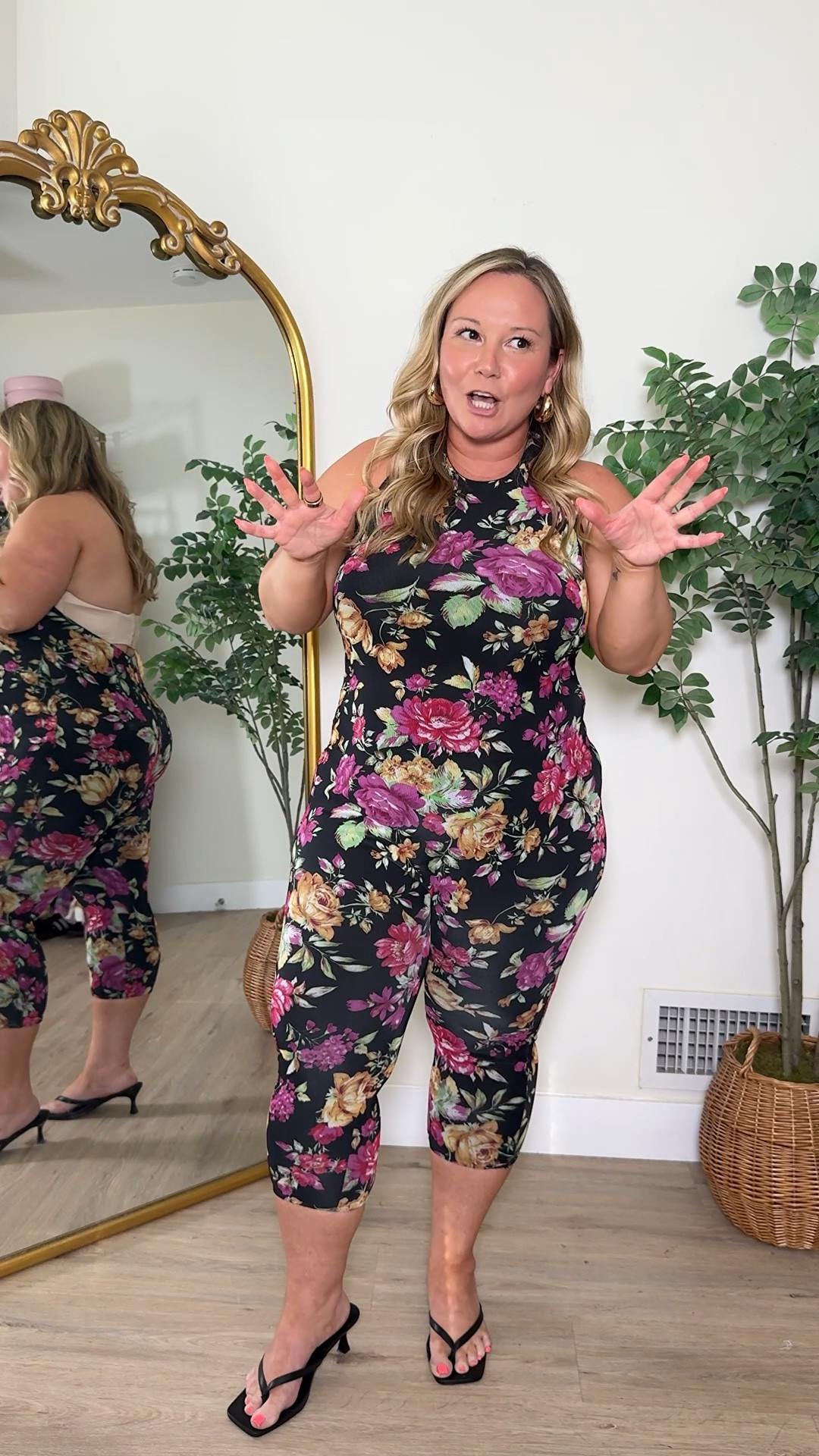 Help me choose an outfit for an event at Coachella next weekend! I am not a festival style girlie! I’m not going to the concert fyi just an event! So my outfits choices reflect that! lol! 
What would choose! It’s a fun time to wear a fun edgy outfit since it is Coachella weekend! But also want to feel cool and confident! 

Wearing size LARGE in the matching set - top is not made for large bust! Pants run oversized you can def size down! 
Catsuit limited sizing but had to do XXL. Fits well and is stretchy 
Floral pink dress isize XL 
Black floral dress size XL 

AFRM, spring dresses, festival style, concert outfit, event dress, midsize style, Nordstrom, petite style, party outfit, spring outfit, floral dress, mesh dress, spring trends 

#LTKPetite #LTKFestival #LTKMidsize