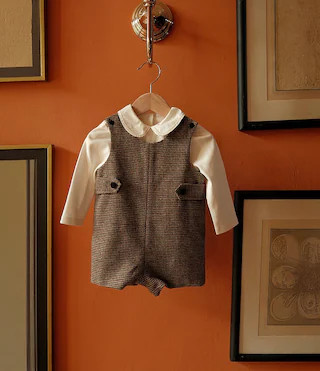 Edgehill Collection x Kristin Ellen Hockman Little Boys Peter Pan Collar Theo Jon Jon | Dillard's