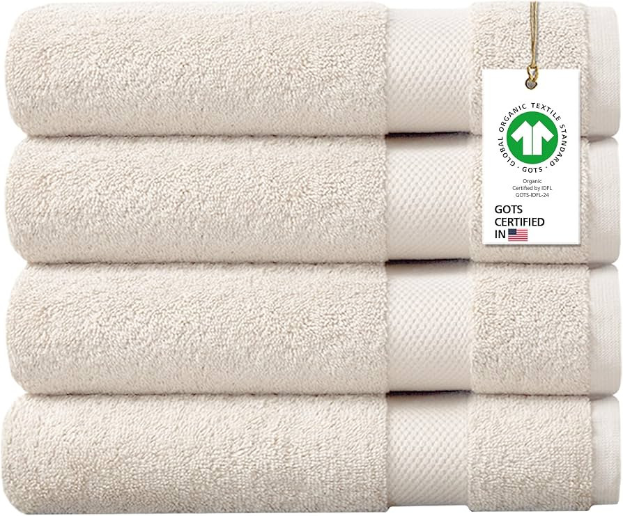 A1 Home Collections 100% Organic Cotton Towels 650 GSM Plush Quick Dry GOTS Certified, Oeko-Tex G... | Amazon (CA)