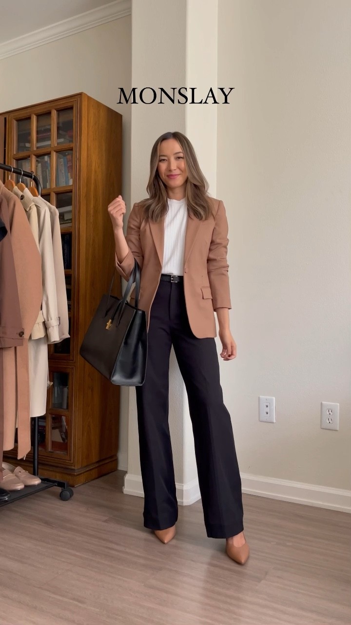 Business professional/ business casual work outfits for the week
•Outfit 1: MMLAFLEUR camel blazer 00 & Black jeans 0P, Mango tote, naturalizer heels
• Outfit 2: Mango camel coat xs, Everlane trousers 00 30”, Cashmere sweater xs
•Outfit 3: cashmere sweater xs, Reformation skirt xs, Ann Taylor boots 
•Outfit 4: Amazon trench coat: xs, MMLAFLEUR blouse xs & jeans 0P
•Outfit 5: Mango camel coat xs, cashmere dress xs 

#LTKstyletip #LTKworkwear