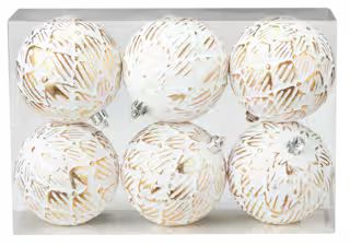 CANVAS Gold Collection Decoration Textured Ball Christmas Ornament Set, 80-mm, 6-pk | Canadian Tire