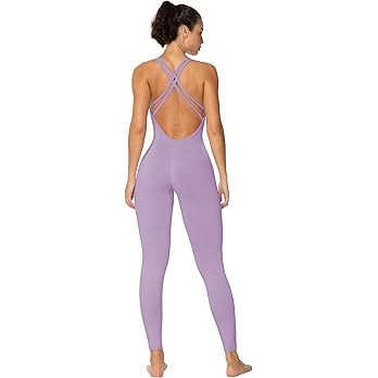 Sunzel Jumpsuits for Women Backless, Seamless Workout One Piece Bodycon Romper Scoop Neck, Butt S... | Amazon (US)