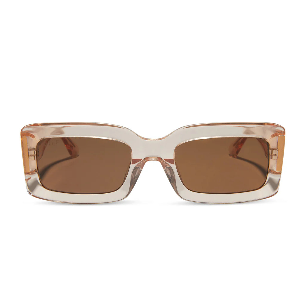 INDY - VINTAGE ROSE CRYSTAL + BROWN SUNGLASSES | DIFF Eyewear