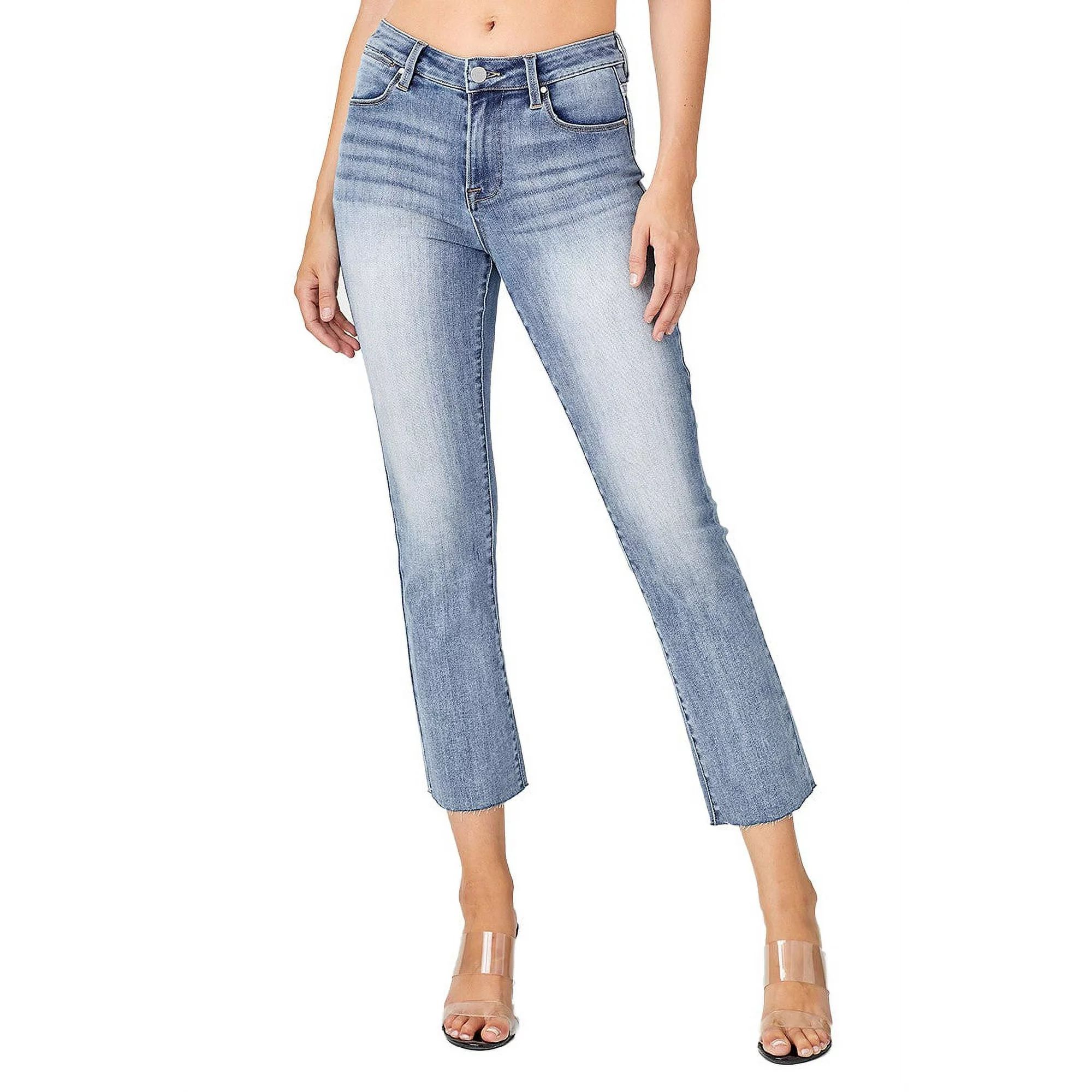 Risen Jean - Mid Rise Straight Raw Edge Jeans - RDP5203 | Walmart (US)