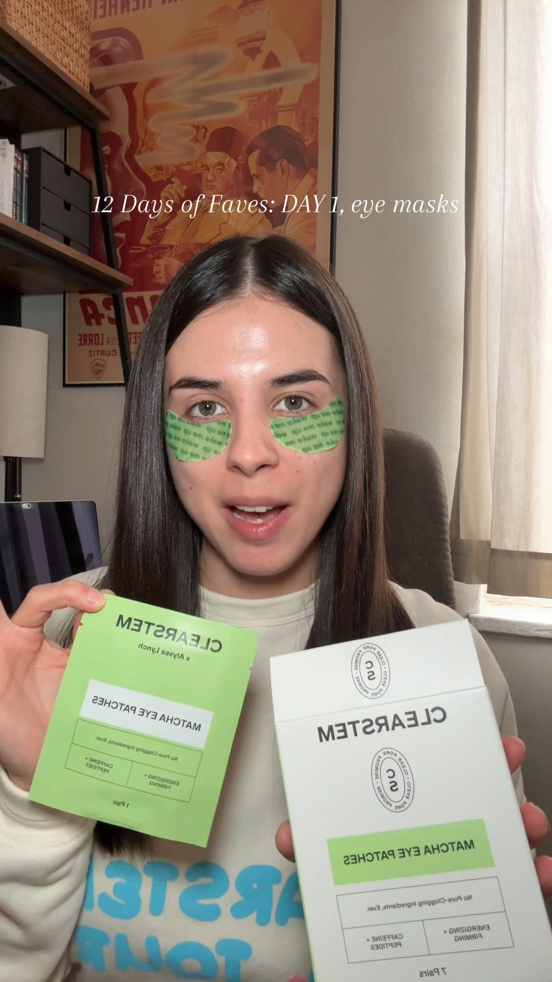 What category should I do next?
12 Days of Faves: Clean Beauty Edition!
Day 1: Eye Masks featuring @CLEARSTEM
Skincare Matcha Eye Patches
Are these your favorite too? Lmk!
#eyemasks #eyepatches #eyemaskreview #darkcircles #undereyes 

#LTKBeauty