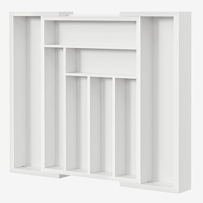 Pipishell Bamboo Expandable Drawer Organizer for Utensils Holder, Adjustable Cutlery Tray, Wood D... | Amazon (US)