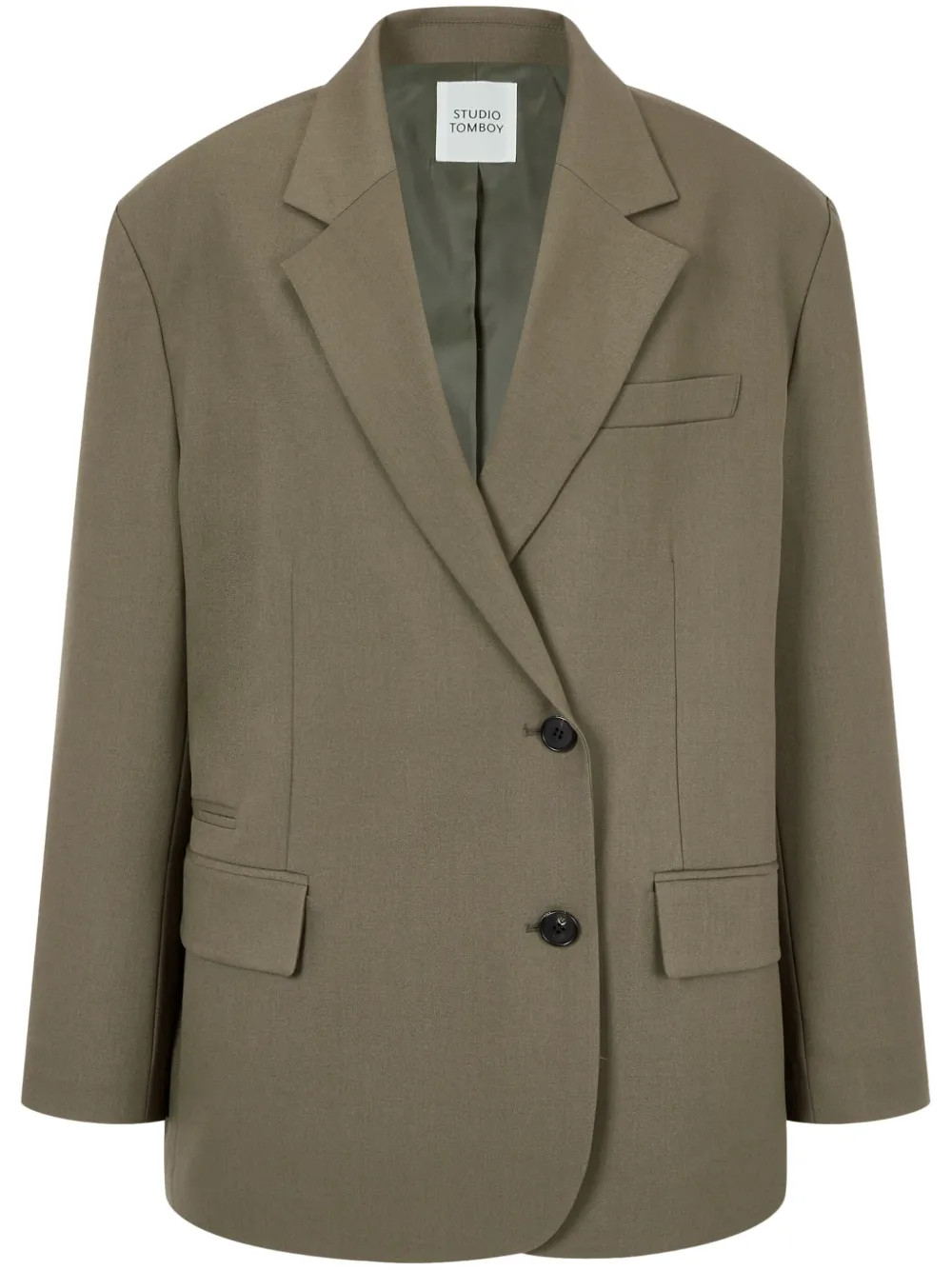 STUDIO TOMBOY single-breasted Blazer | Green | FARFETCH UK | Farfetch Global
