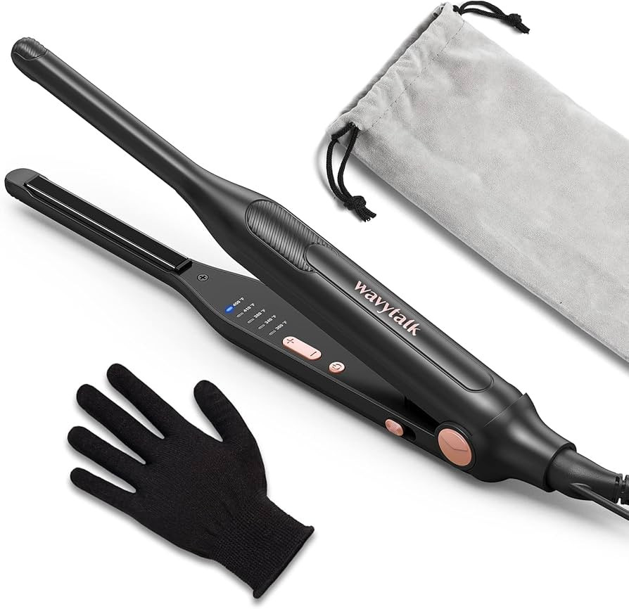 Wavytalk 3/10" Small Flat Iron, Pencil Flat Iron for Short Hair, Pixie Cut and Bangs, Mini Hair S... | Amazon (US)