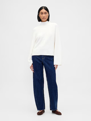 CashSoft Shaker-Stitch Turtleneck Sweater | Gap (US)