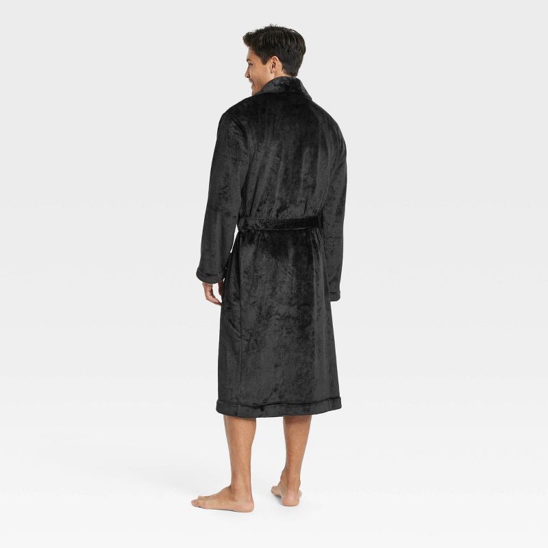 Men's Plush Robe - Goodfellow & Co™ Black | Target