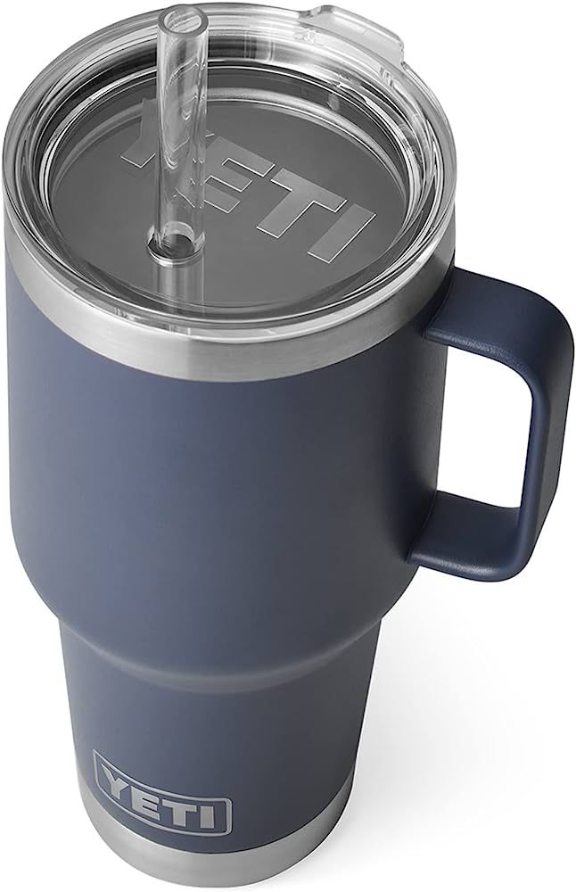 YETI Rambler 35 oz Straw Mug, Vacuum Insulated, Stainless Steel, Navy | Amazon (US)