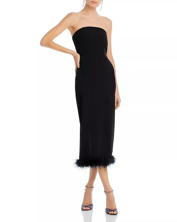 AQUA Faux Feather Trim Strapless Dress - 100% Exclusive Back to results -  Women - Bloomingdale's | Bloomingdale's (US)