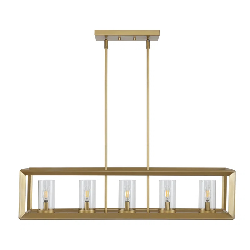 Gelantipy 5 - Light Kitchen Island Linear Pendant | Wayfair North America