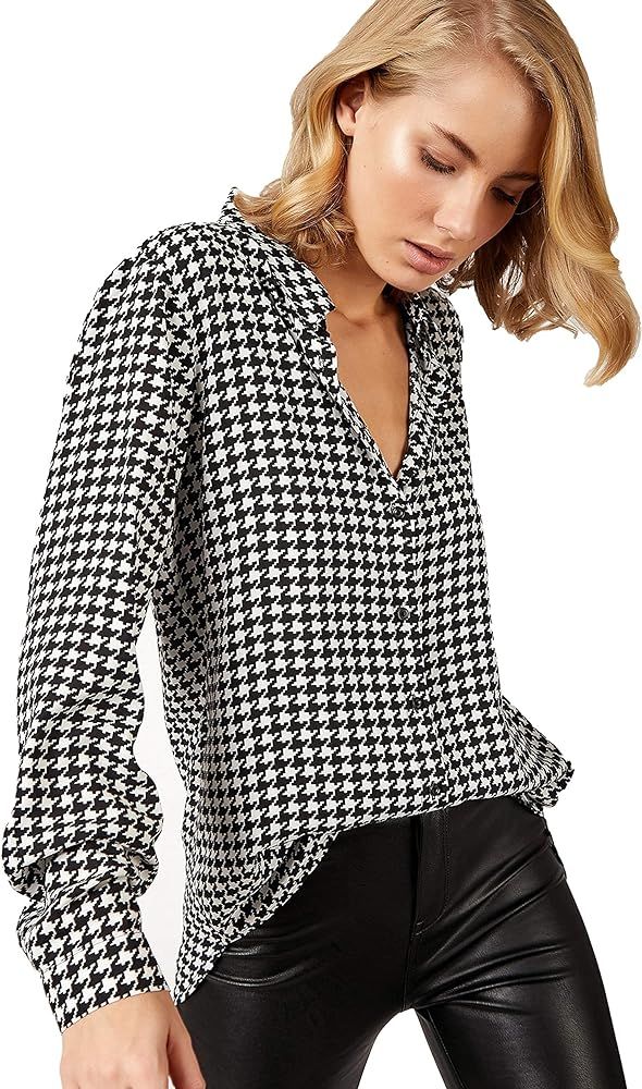 Blouses for Women Fashion, Casual Long Sleeve Button Down Shirts Tops, XS-3XL | Amazon (US)