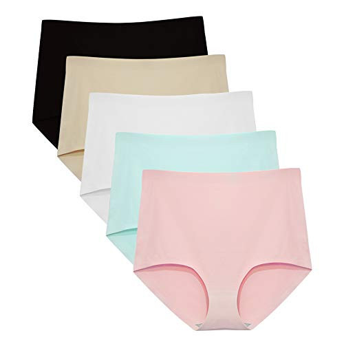 FallSweet No Show High Waist Briefs Underwear for Women Seamless Panties Multi Pack (Multi,XXL) | Amazon (US)